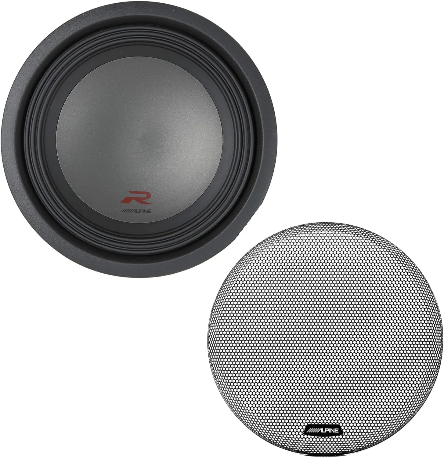 Alpine R-W12D2 12" Subwoofer with KTE-12G.2 12" Speaker Grill