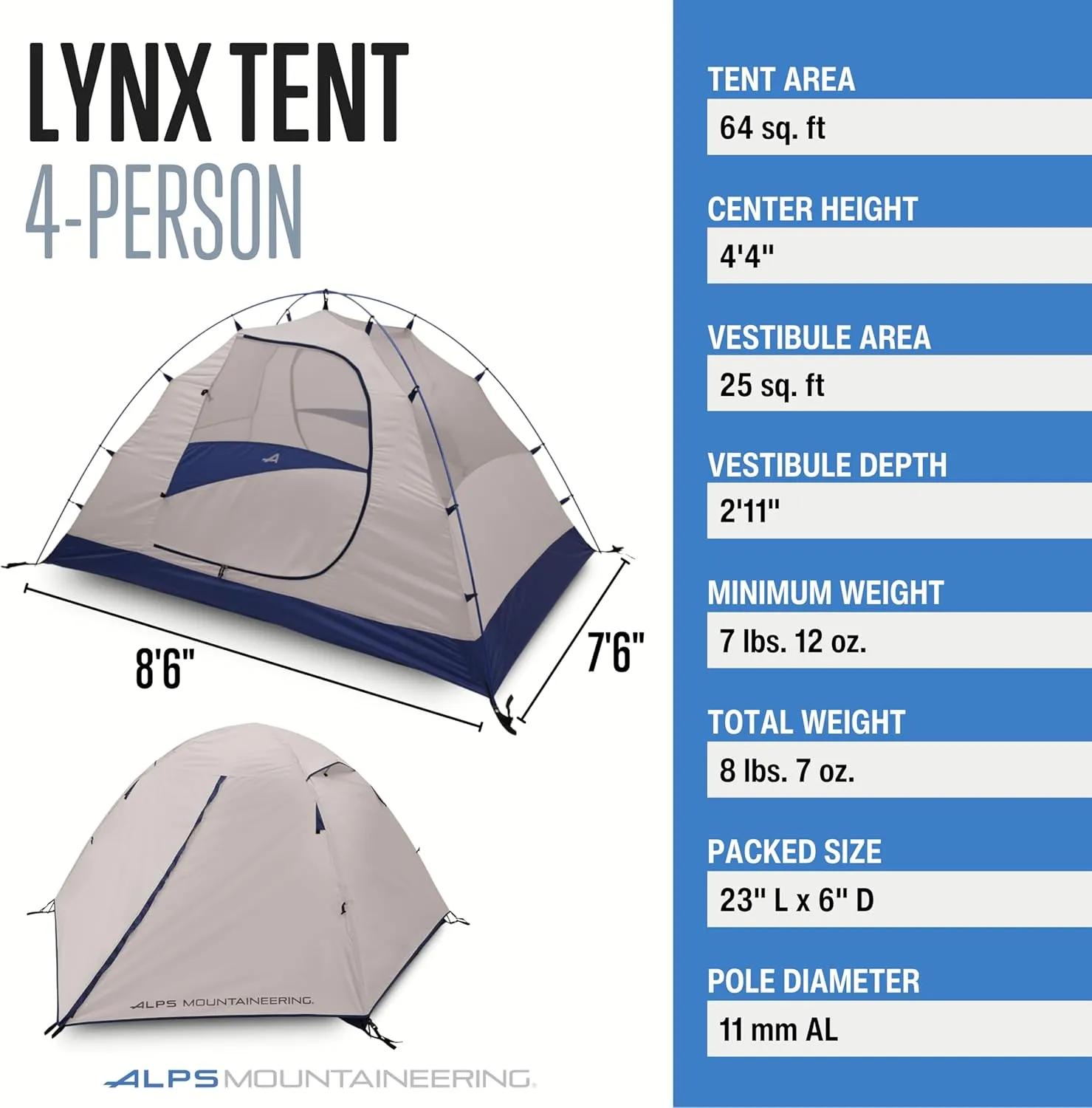ALPS Mountaineering Backpacking-Tents Lynx 4