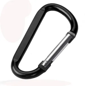 Aluminum Carabiners D Ring,3.2 Inch Carabiner Clip D Shape Buckle Spring Snap Hook Keyring Outdoor Camping Lock Snap Hooks Spring Link Key Chain Durable