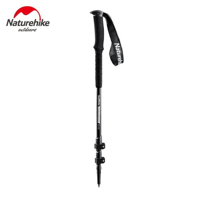 Aluminum Outstanding value Three Black/56-120Cm/Upgraded Chic Qing Pole Alloy Section Naturehike 7075 Elegant Version Xue Pro Trekking