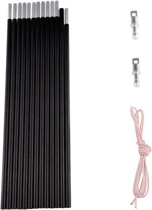 Aluminum Tent Poles Replacement, Fits Both Female and Male Ends, Lightweight Tent Pole Repair Kit, 7001 Aluminum Alloy T6 Heated
