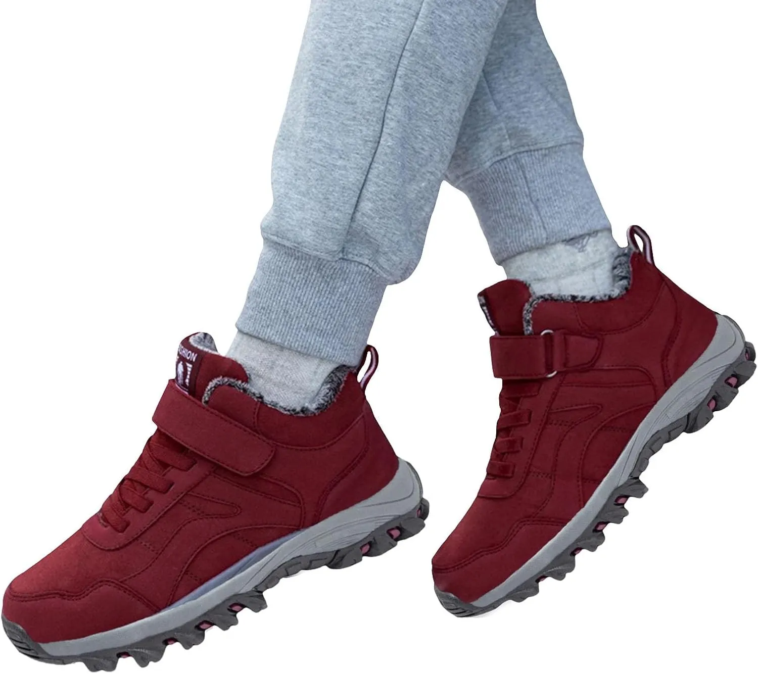 AMDBEL Snow Boots for Women, Womens Winter Boots Warm Fur Lined Anti-Slip Ankle Booties Walking Shoes Outdoor Trekking Shoes