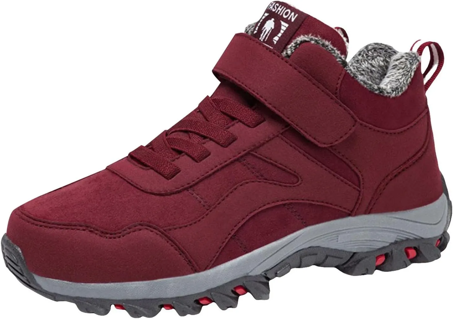 AMDBEL Snow Boots for Women, Womens Winter Boots Warm Fur Lined Anti-Slip Ankle Booties Walking Shoes Outdoor Trekking Shoes