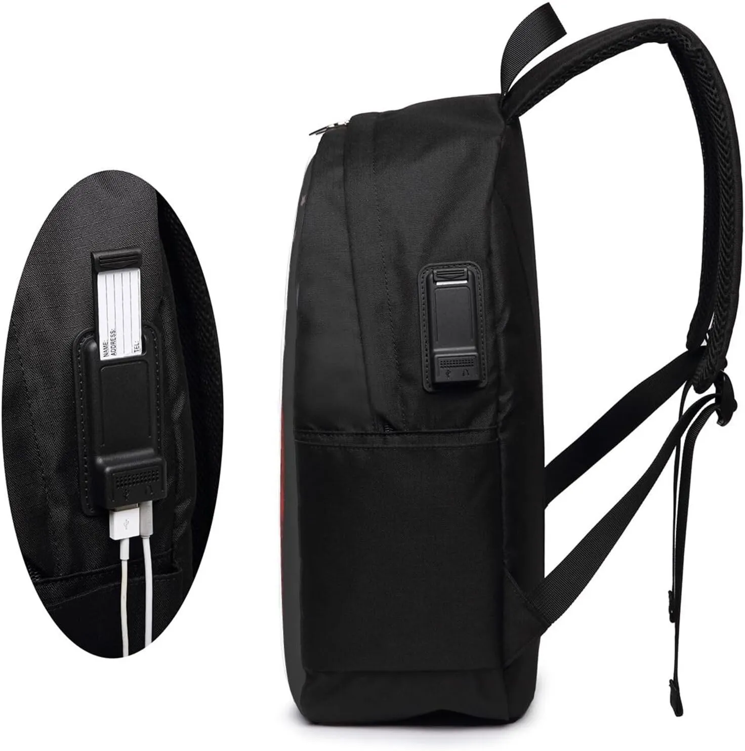 American flag Backpack, 17 Inch Travel Business Laptop Backpack With USB Port for Women Men