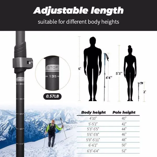 Anti-Shock of Specialty items Adjustable Low-cost opportunity Pair Trekking Poles