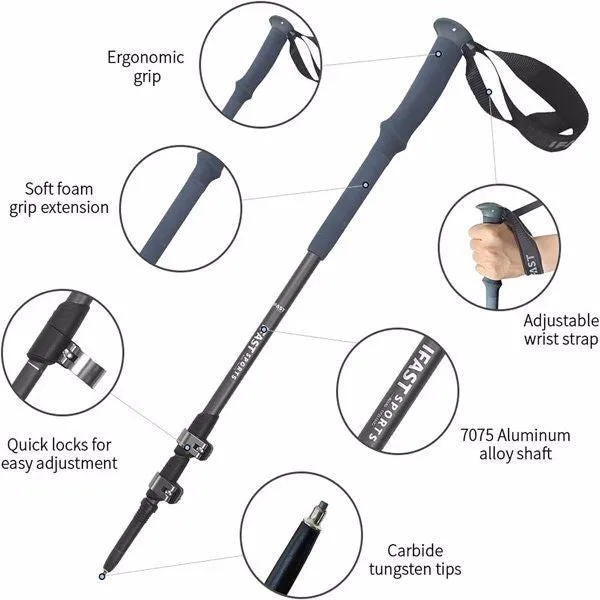 Anti-Shock of Specialty items Adjustable Low-cost opportunity Pair Trekking Poles