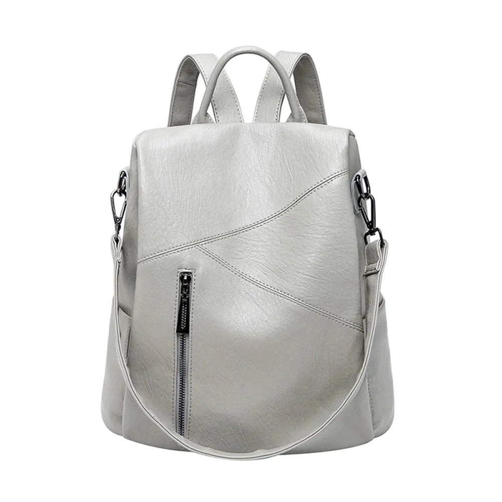 Anti-Theft Ladies Leather Backpack