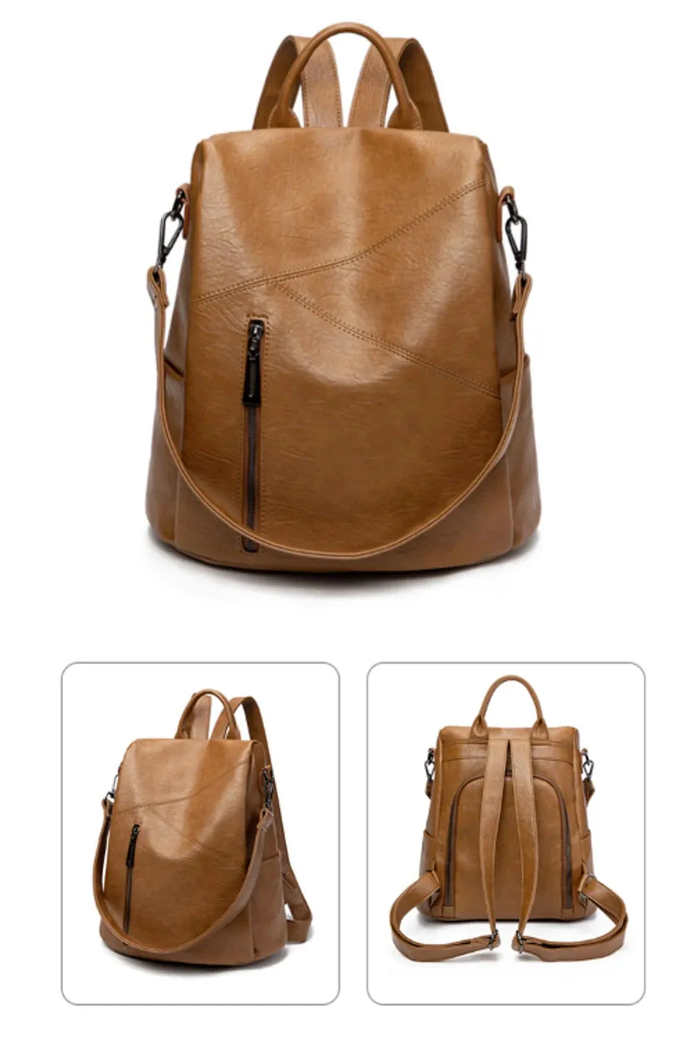 Anti-Theft Ladies Leather Backpack