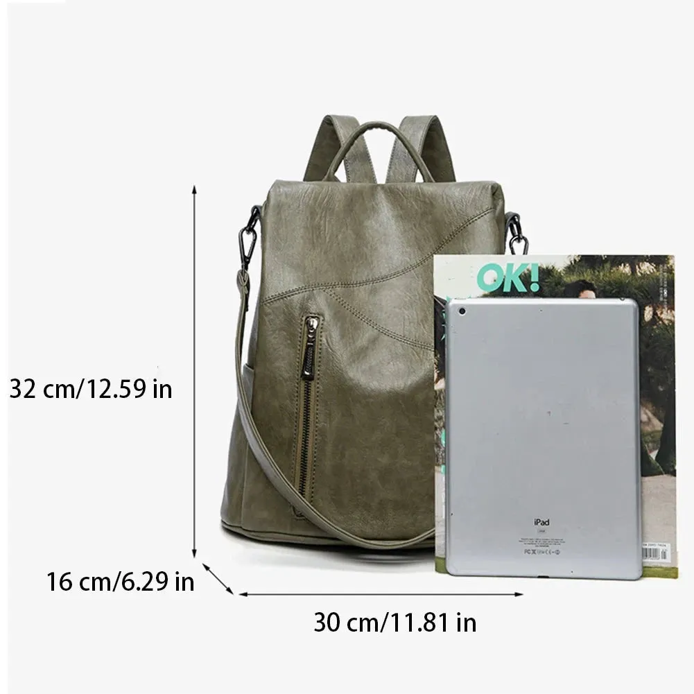 Anti-Theft Ladies Leather Backpack