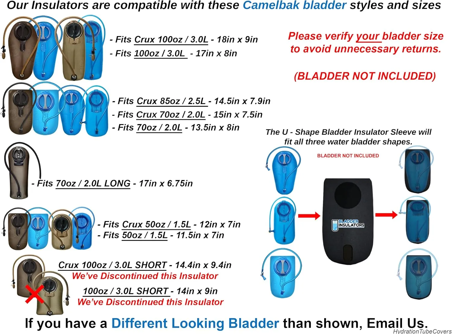 are Compatible with Camelbak Hydration Pack Reservoirs