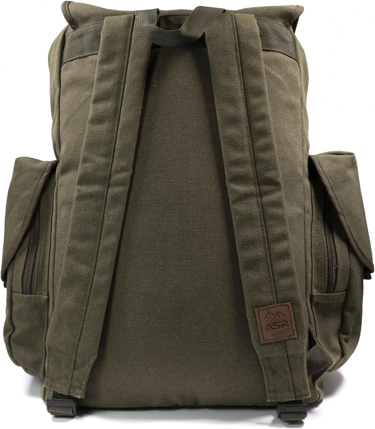 ASR Outdoor 30L Heavy Duty Gold Prospecting Backpack, Canvas Camping Rucksack (OD Green)