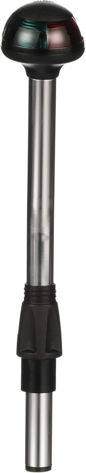 Attwood 5091-10-7 Bi-Color Stowaway 1-Mile Sidelights, 10-Inch Angled Pole, 225-Degree Visibility for Boats Up to 39.4 Feet