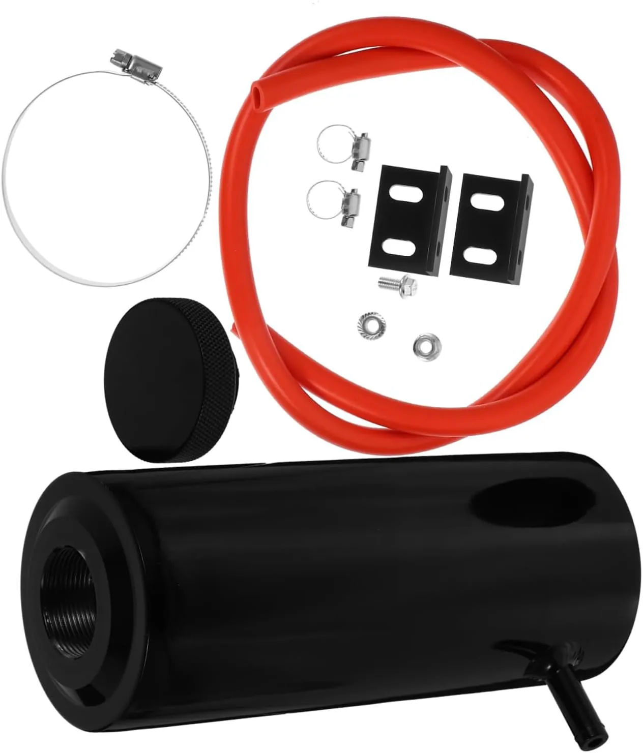 Automotive Radiator Overflow Tank 800ml Aluminum Coolant Reservoir Leakproof Design