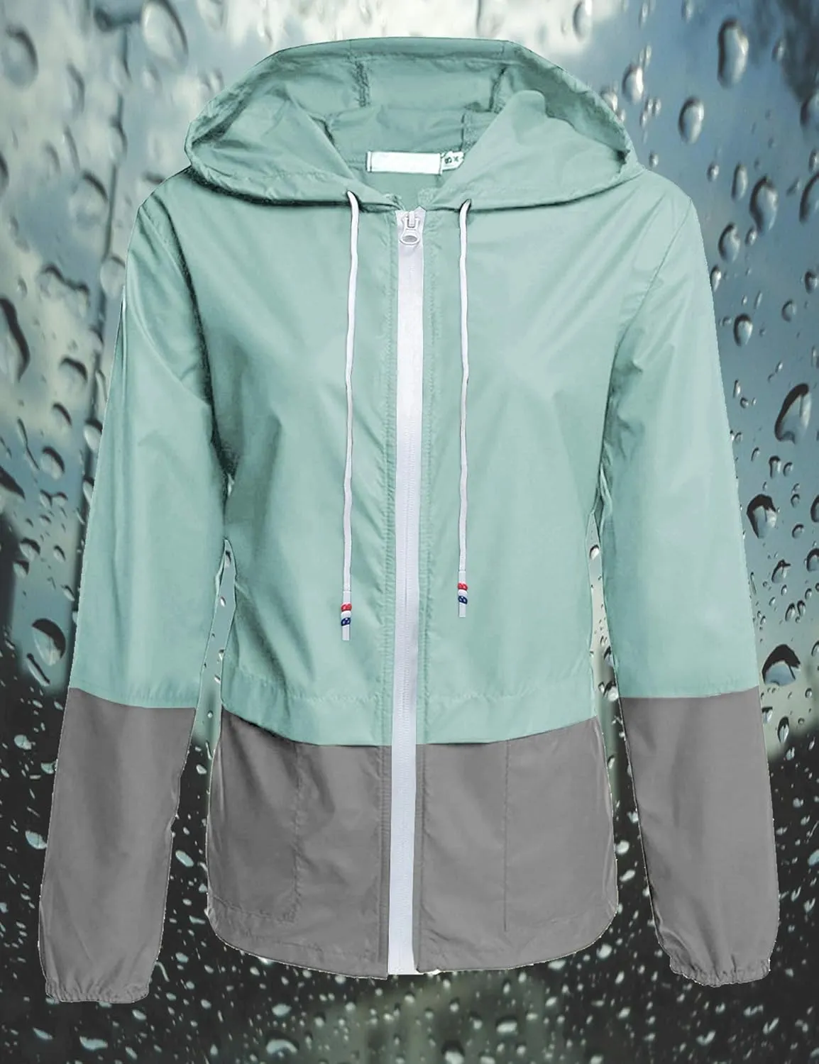 Avoogue Raincoat Women Lightweight Waterproof Rain Jackets Packable Outdoor Hooded Windbreaker