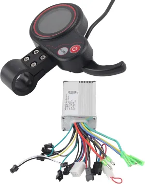 AYNEFY Eletric Scooter Controller with LCD Display,Controller LCD Display Control Panel with Shift Switch Accessory for Electric Bike Scooter