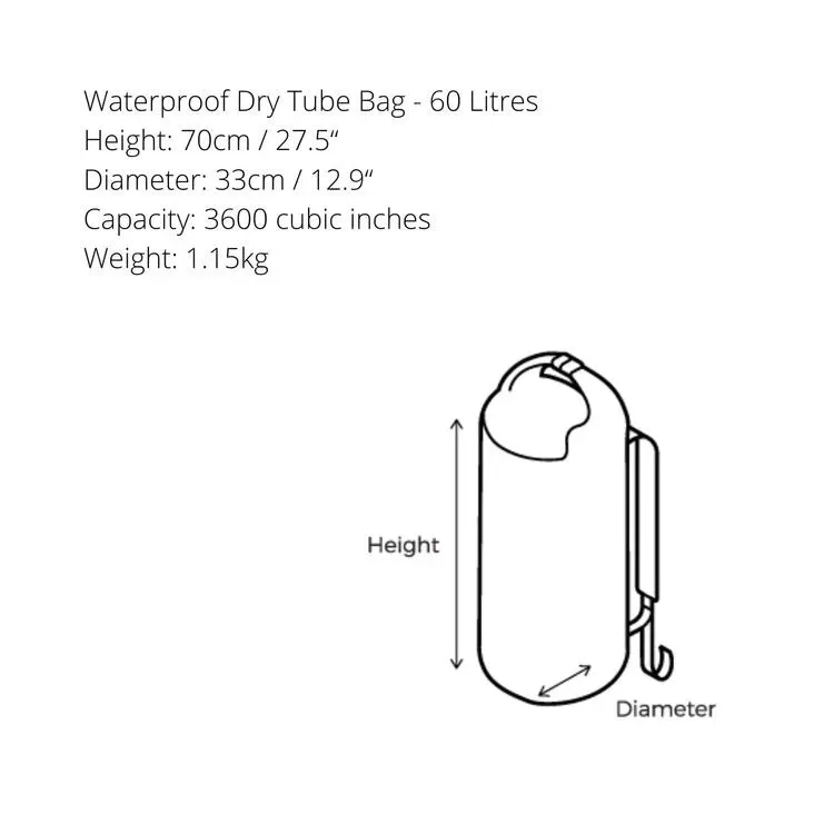 Back Pack Tube Window 60L Ob1056Blk