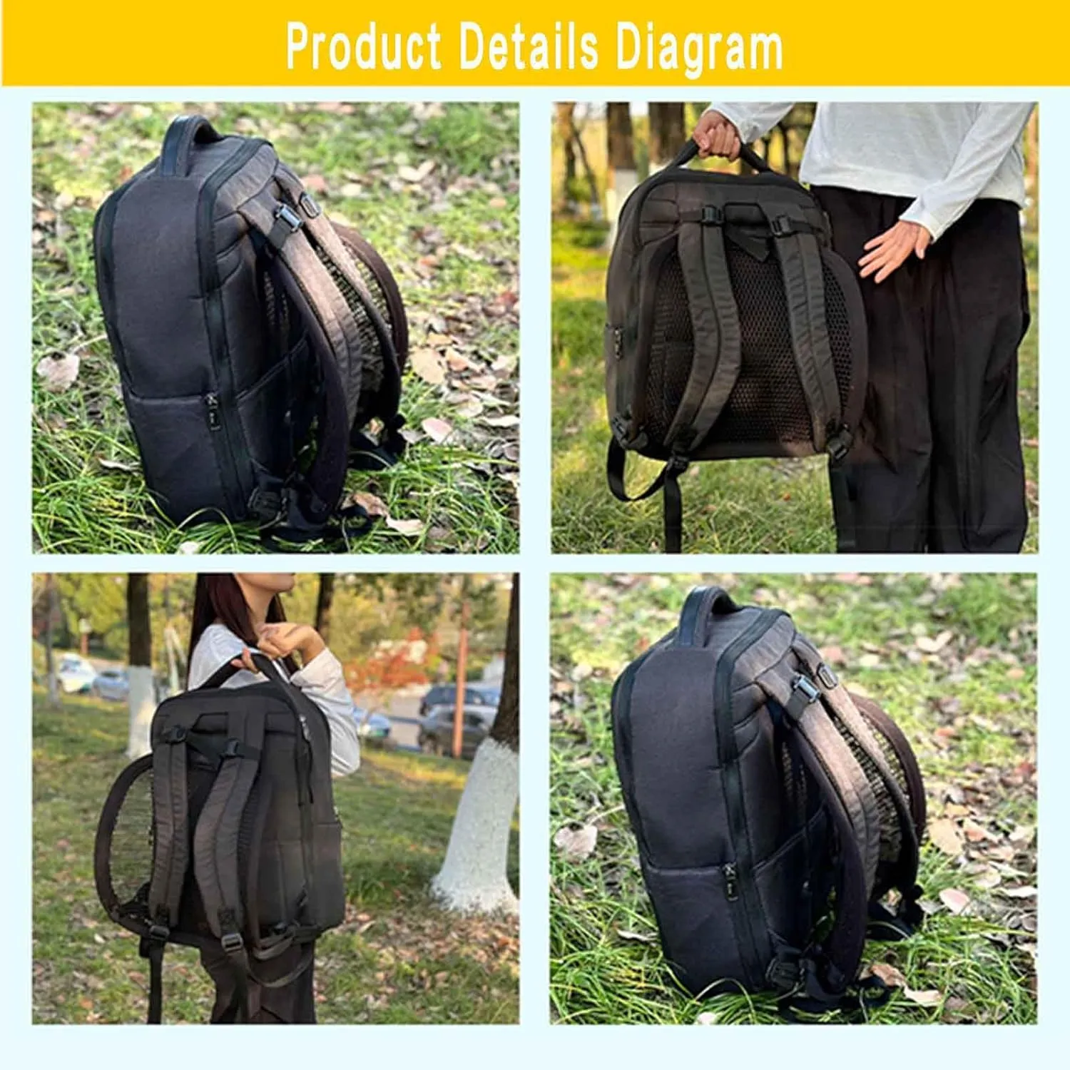 Backpack AccessoriesBackpack SpacerBiking BackpacksSupport Ventilation Frame ，The Improve Airflow and Decrease Sweat (Black one)