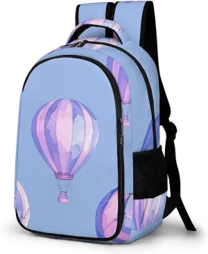 Backpack for Men Women Laptop Backpack Blue Hot Air Balloon Casual Daypack Laptop Bag for Travel