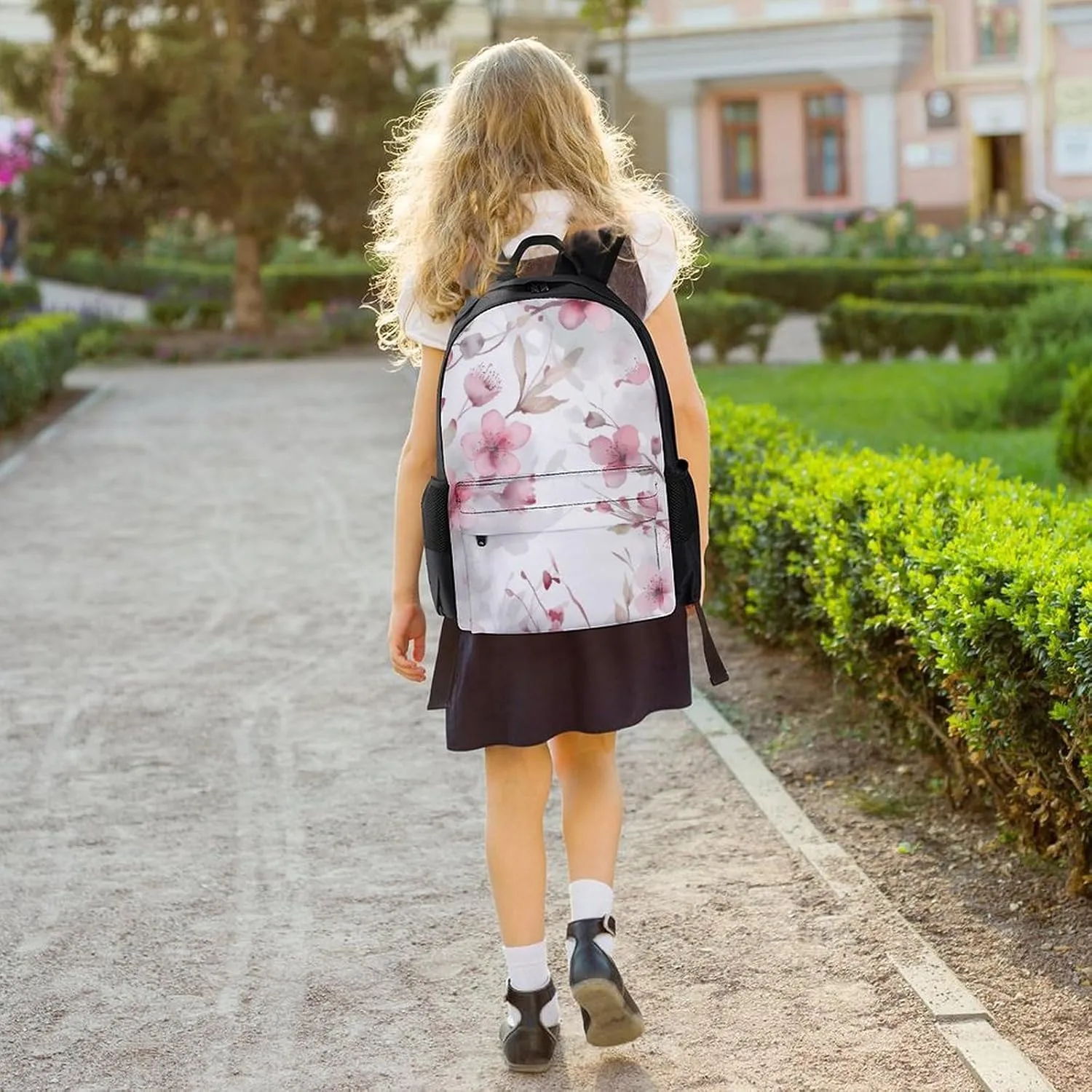 Backpack for Men Women Laptop Backpack Hand Drawn Flowers Casual Daypack Laptop Bag for Travel
