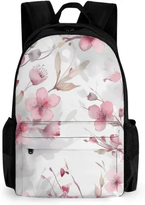 Backpack for Men Women Laptop Backpack Hand Drawn Flowers Casual Daypack Laptop Bag for Travel
