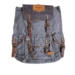 Backpack Ranch Clothing Large Waxed Canvas & Leather
