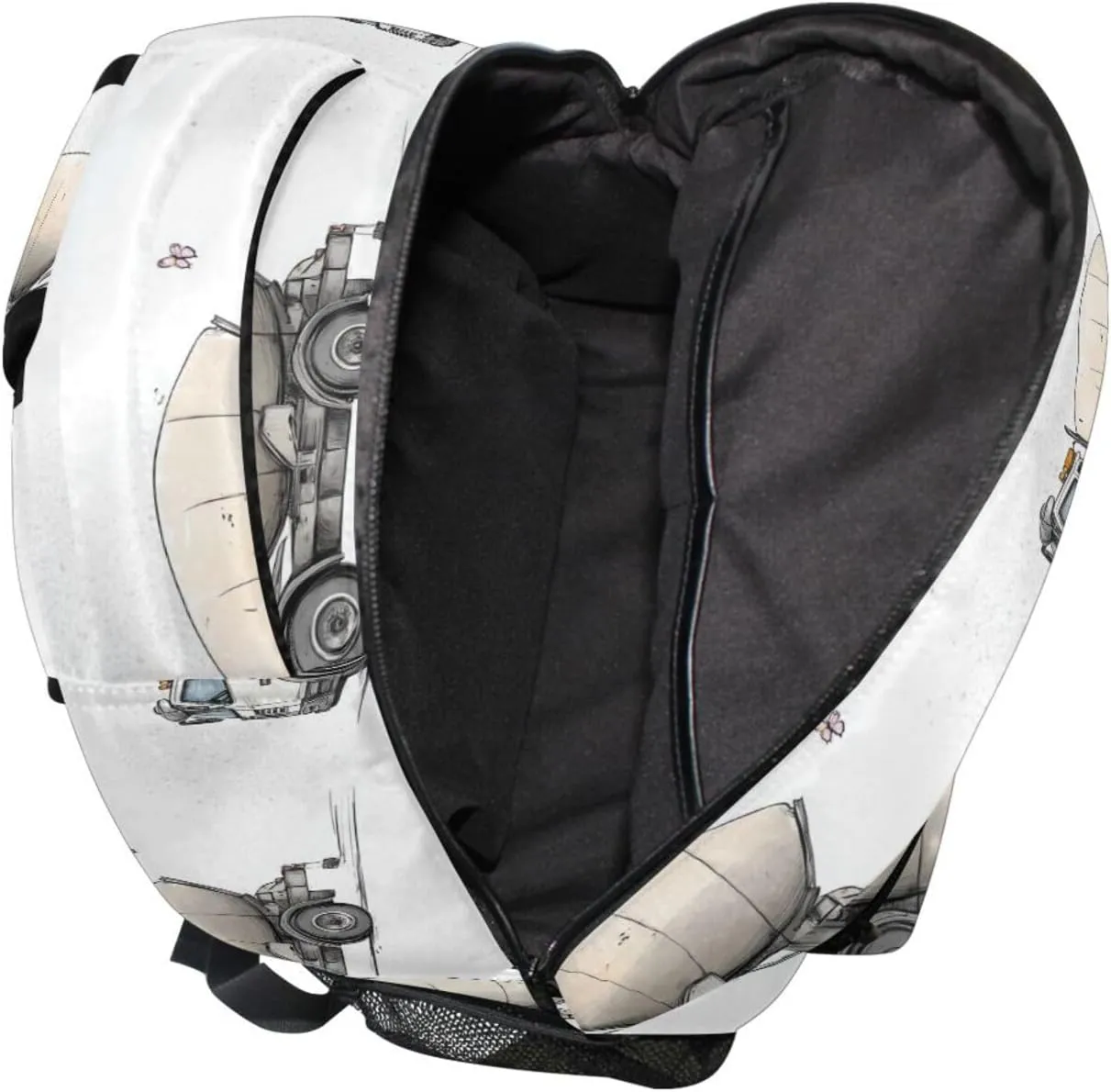 Backpacks for Men and Women Fashion Carry On Backpacks with Chest Strap for Travel Trip Cartoon Sweet Concrete Mixer Truck
