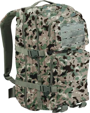 BaHoki Essentials Large Size Tactical Backpack - Military Rucksack with Molle Bags - Ventilated Mesh Adjustable Bag (Woodland Digital)