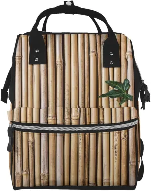 Bamboo Raft Diaper Bag Backpack Baby Bag, Large Capacity Waterproof Diaper Bags Multifunction with Insulated Pockets Travel Essentials Unisex