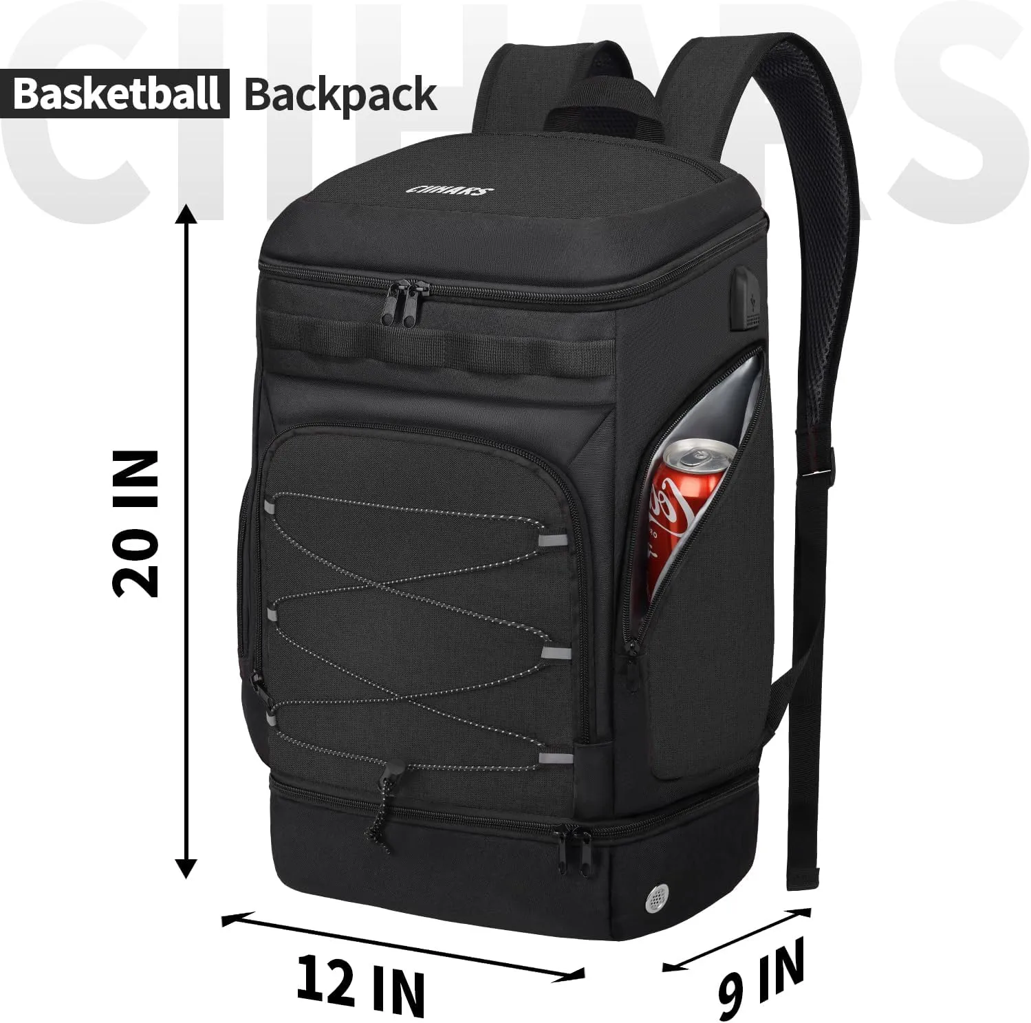 Basketball Backpack Basketball Bag Large Sports Bag with Separate Ball holder & Shoes compartment, Best for Basketball, Soccer,Volleyball,Gym