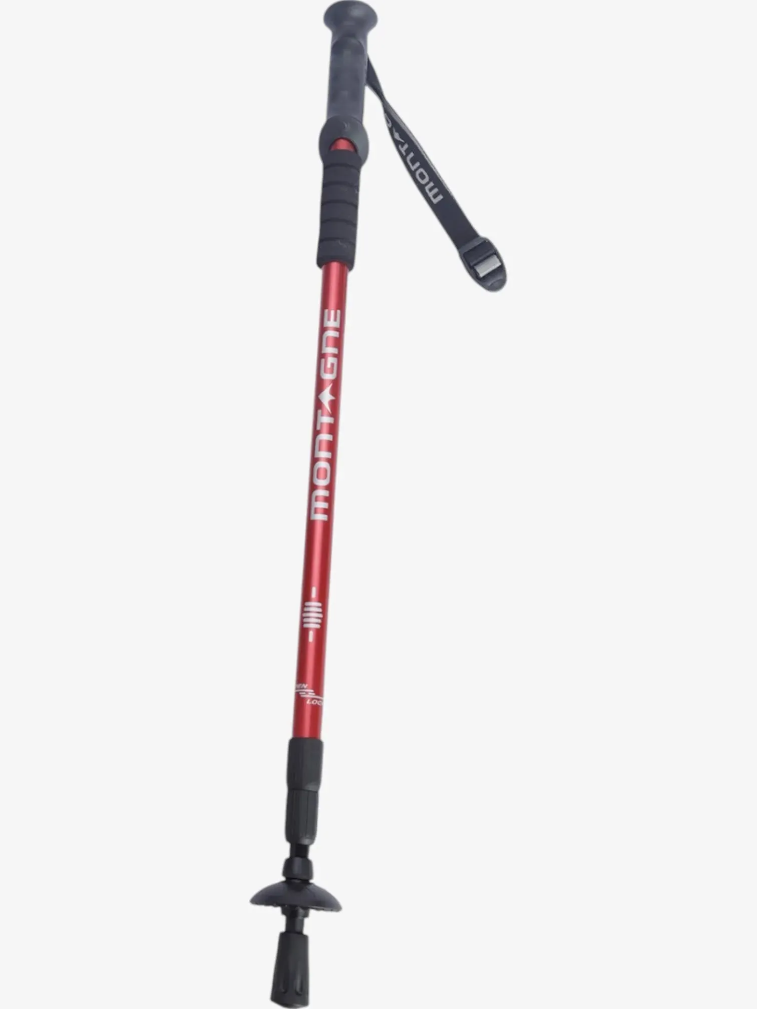 Baston Telescopico Montagne Trekking Rojo
