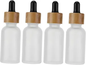 Beaupretty 4Pcs Portable Essential Oil Dispenser Translucent Glass Dropper Bottles with Caps for Travel Refillable Containers for Perfume Liquids
