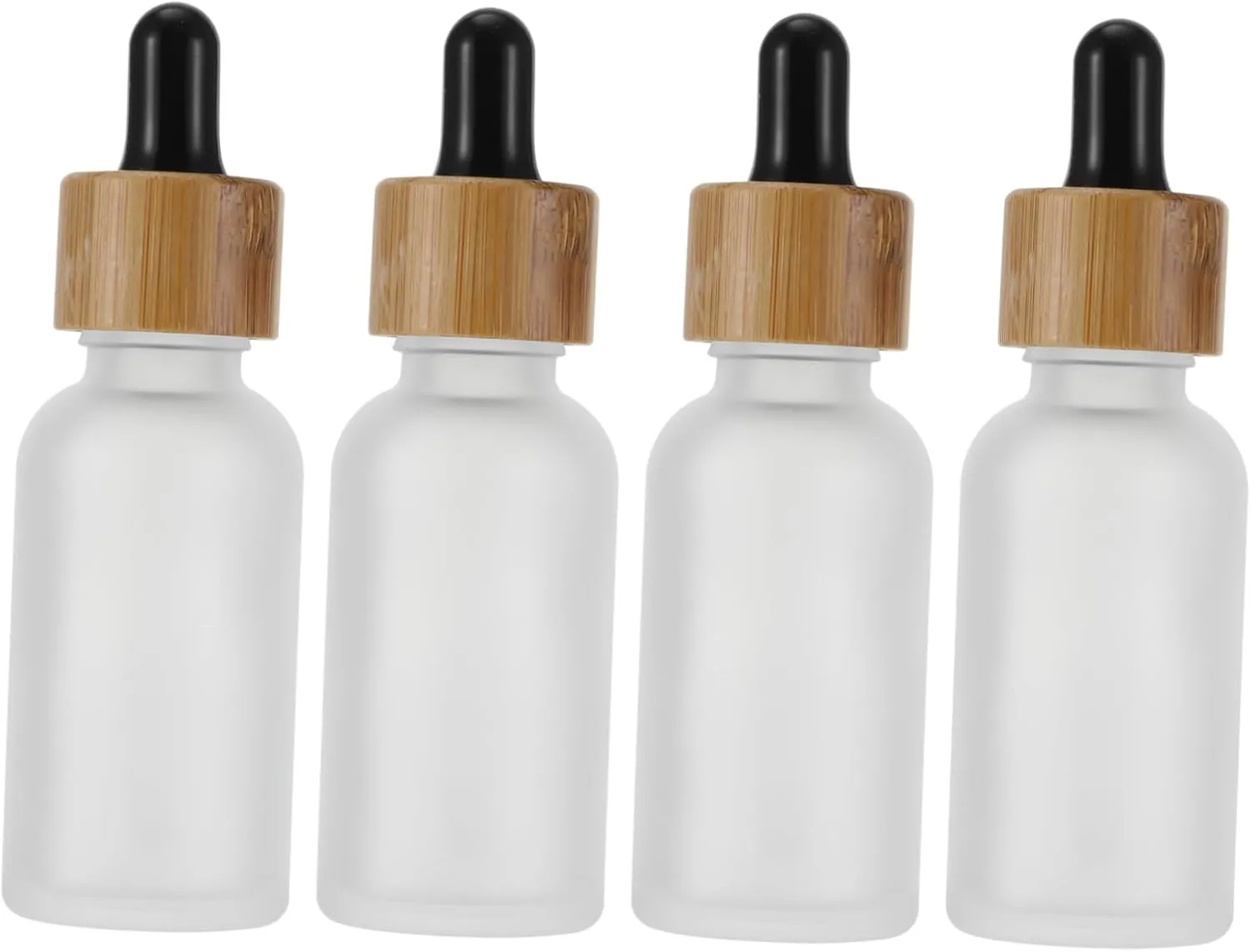 Beaupretty 4Pcs Portable Essential Oil Dispenser Translucent Glass Dropper Bottles with Caps for Travel Refillable Containers for Perfume Liquids