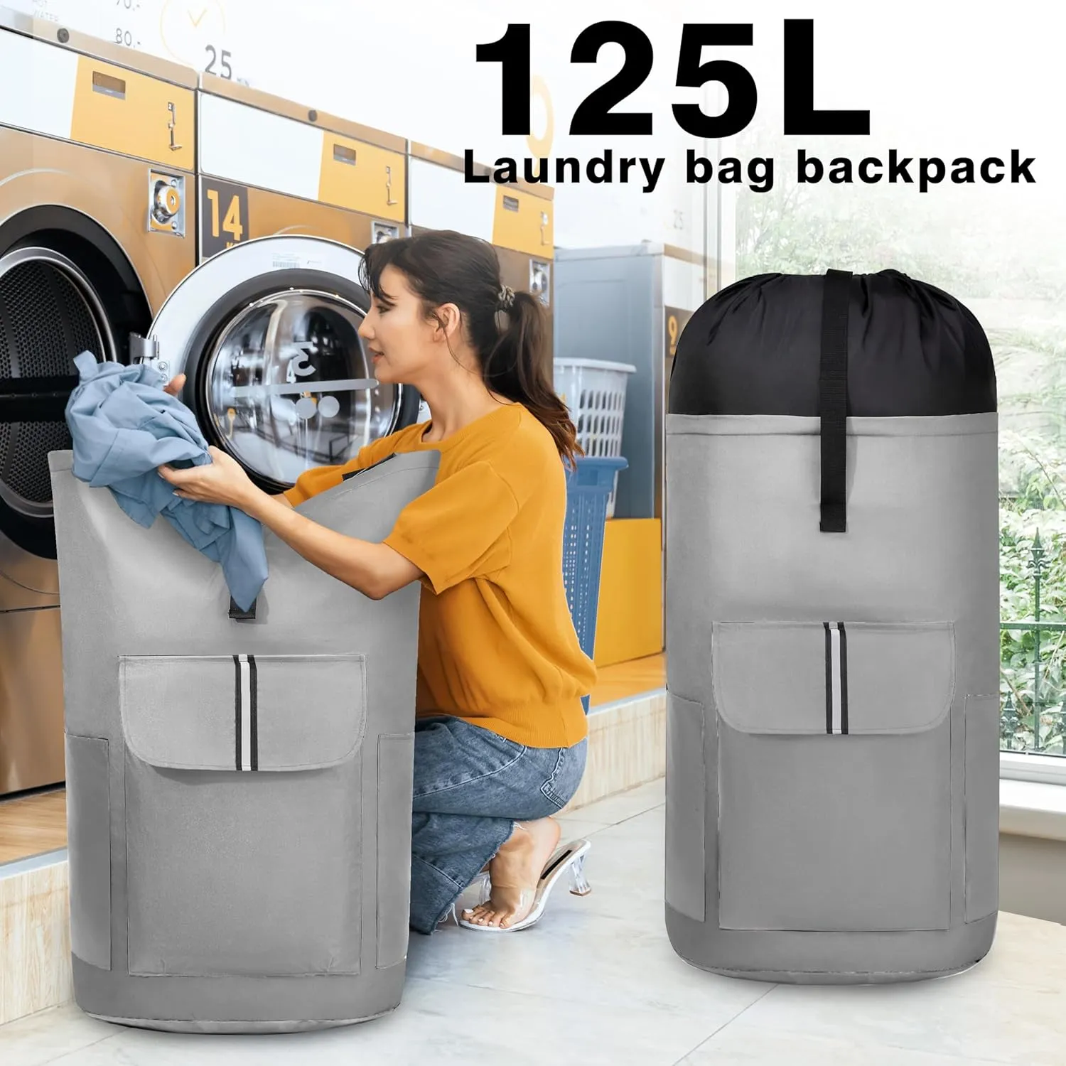 BeeGreen Laundry Backpack Bag Extra Large Heavy Duty