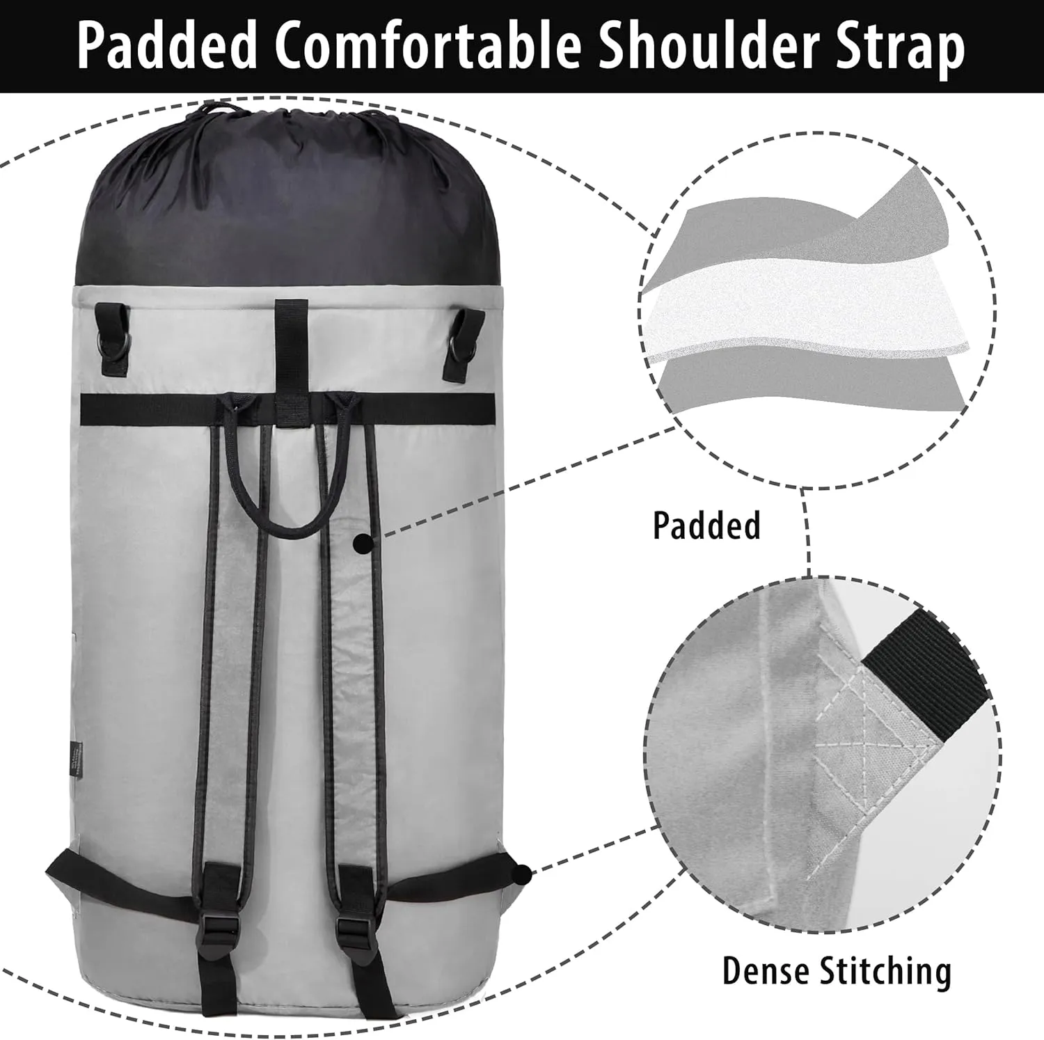 BeeGreen Laundry Backpack Bag Extra Large Heavy Duty