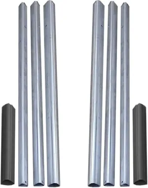 BestNest S&K Telescoping Aluminum Tri-Poles w/Ground Sockets, 2 Pack