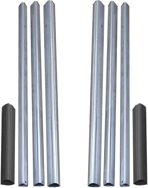 BestNest S&K Telescoping Aluminum Tri-Poles w/Ground Sockets, 2 Pack
