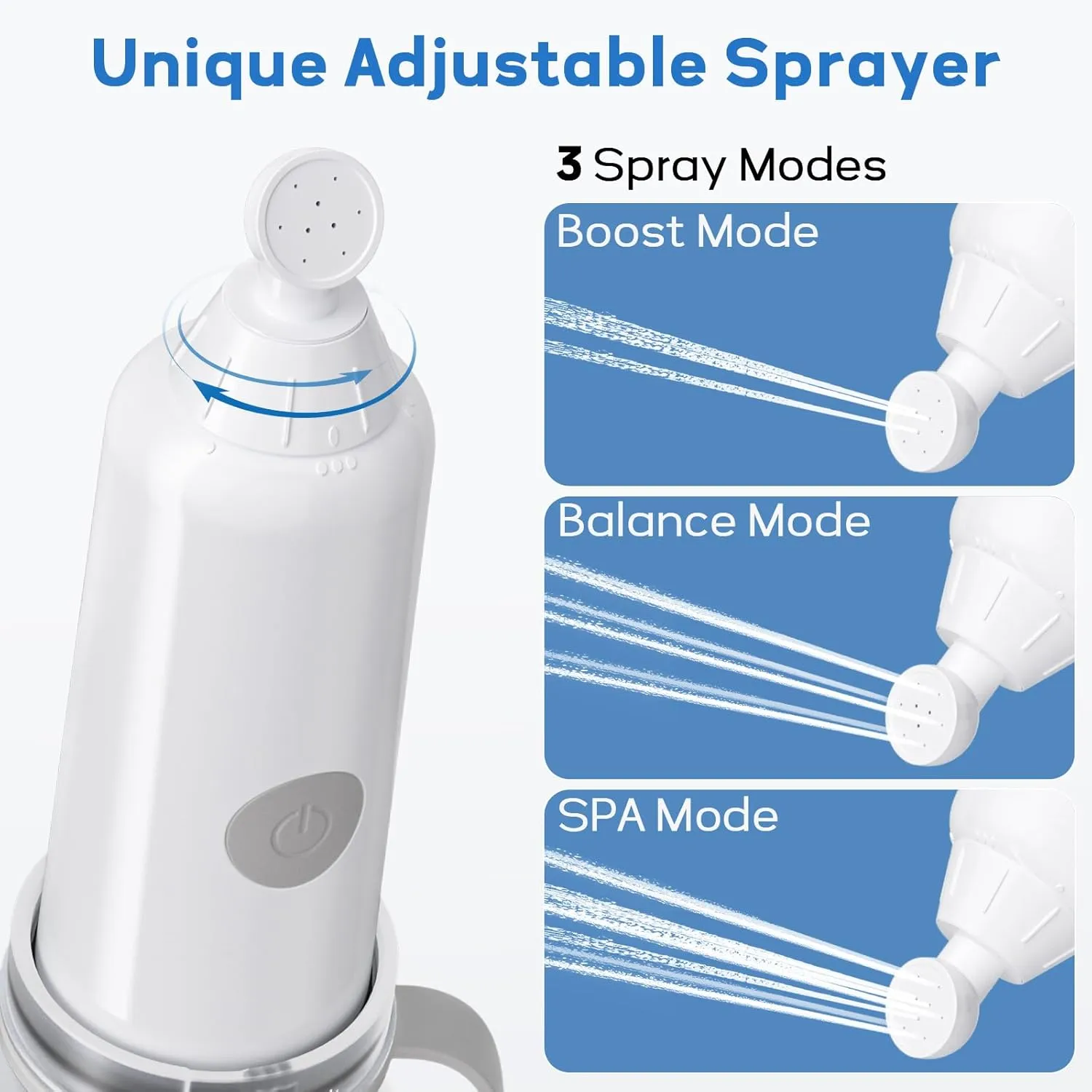 BIGCOW Portable Travel Bidet, Electric Bidet with 3 Spray Modes, IPX7 Waterproof ＆ Rechargeable, Mini Toilet Water Sprayer for Personal Hygiene, Postnatal Care, Perineal & Hemorrhoid