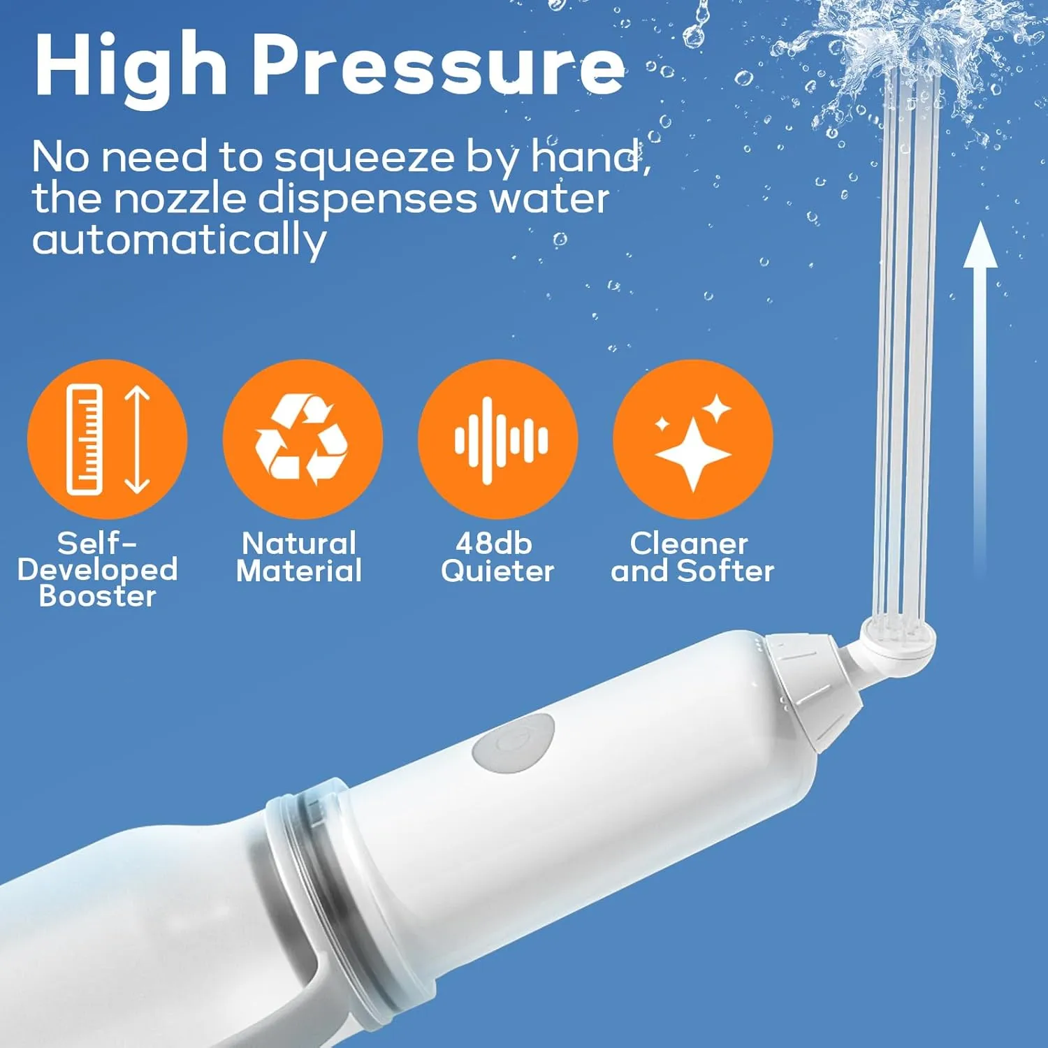 BIGCOW Portable Travel Bidet, Electric Bidet with 3 Spray Modes, IPX7 Waterproof ＆ Rechargeable, Mini Toilet Water Sprayer for Personal Hygiene, Postnatal Care, Perineal & Hemorrhoid