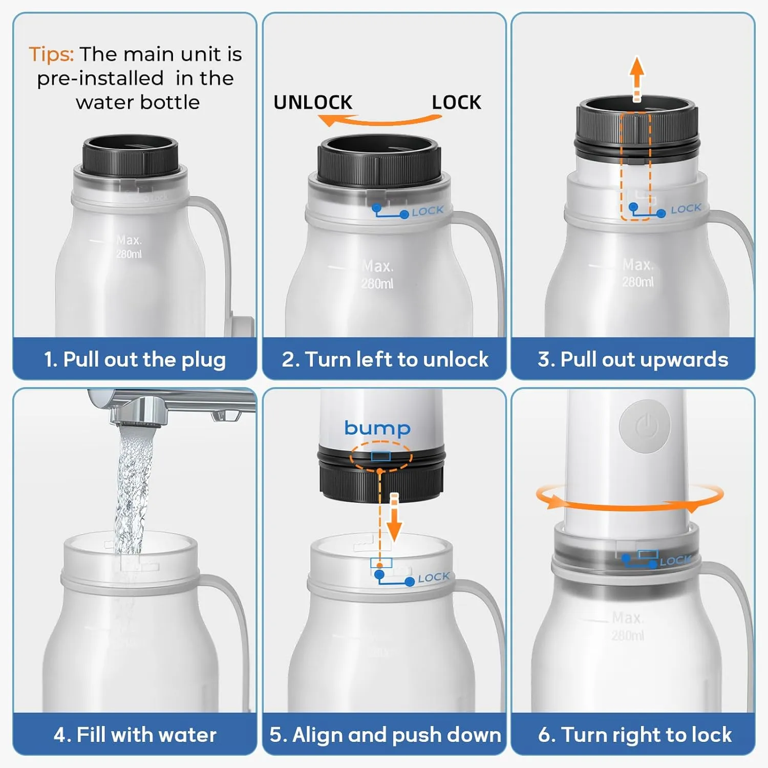 BIGCOW Portable Travel Bidet, Electric Bidet with 3 Spray Modes, IPX7 Waterproof ＆ Rechargeable, Mini Toilet Water Sprayer for Personal Hygiene, Postnatal Care, Perineal & Hemorrhoid