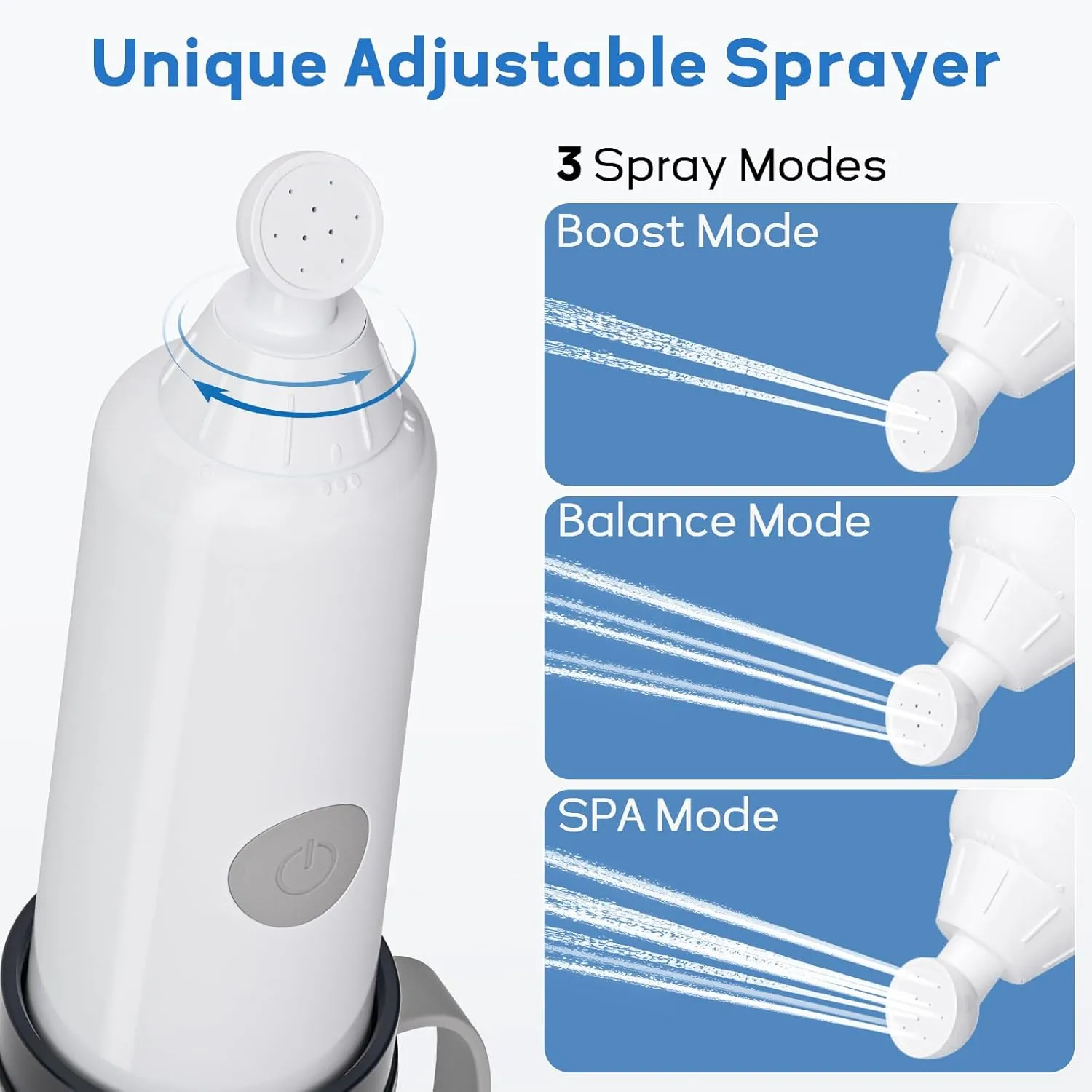 BIGCOW Portable Travel Bidet, Electric with 3 Spray Modes, IPX7 Waterproof ＆ Rechargeable, Mini Bidet Toilet Water Sprayer for Personal Hygiene, Postnatal Care, Perineal & Hemorrhoid