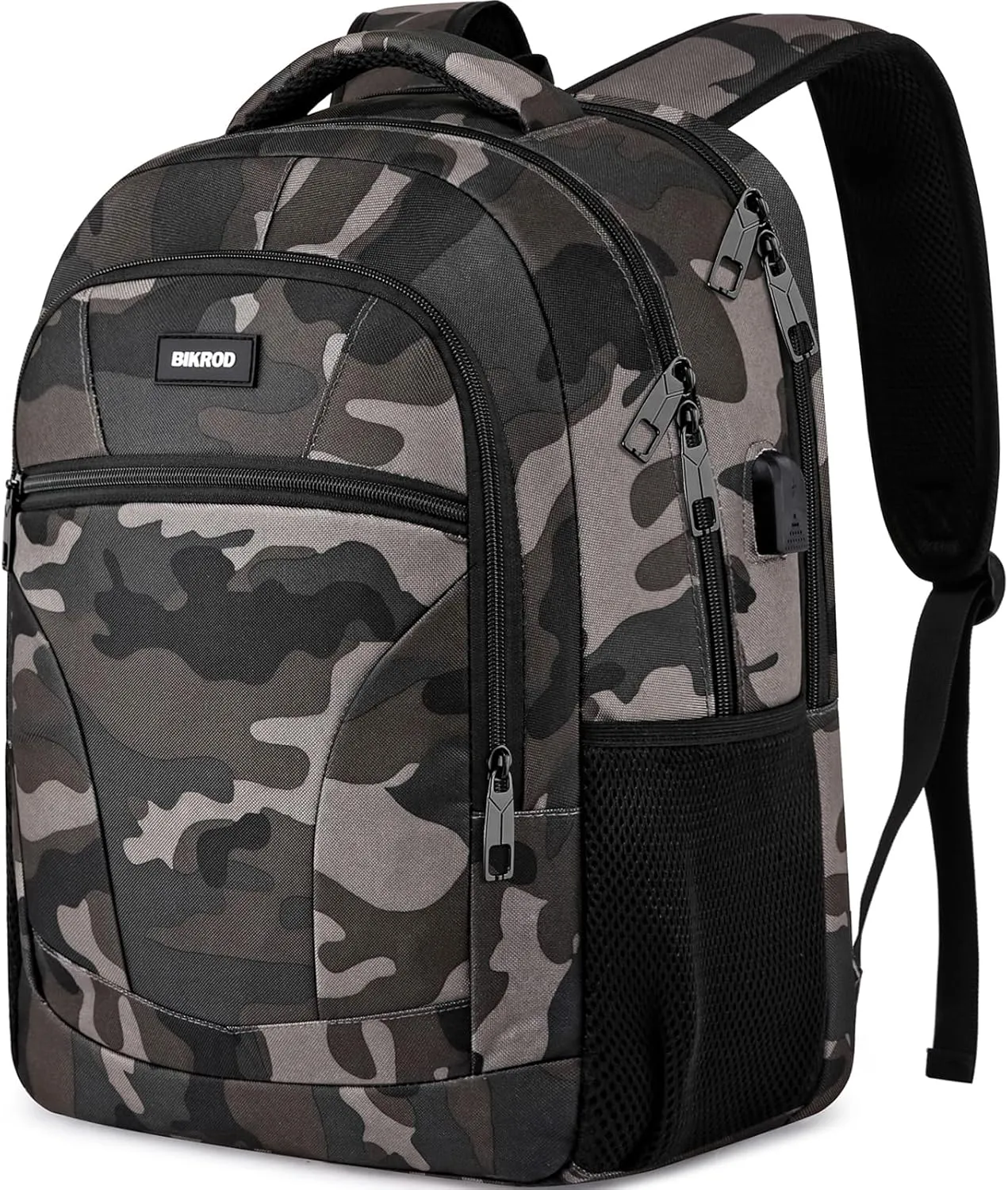 BIKROD Backpack for Boys Men, School Backpack for Teens Girls, Lightweight Casual High School Bookbag, Daily-use Travel Laptop Backpack with USB Charging Port Fits 15.6 Inch Notebook
