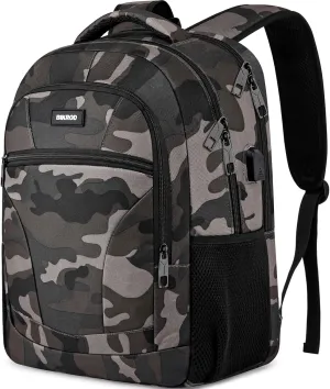 BIKROD Backpack for Boys Men, School Backpack for Teens Girls, Lightweight Casual High School Bookbag, Daily-use Travel Laptop Backpack with USB Charging Port Fits 15.6 Inch Notebook