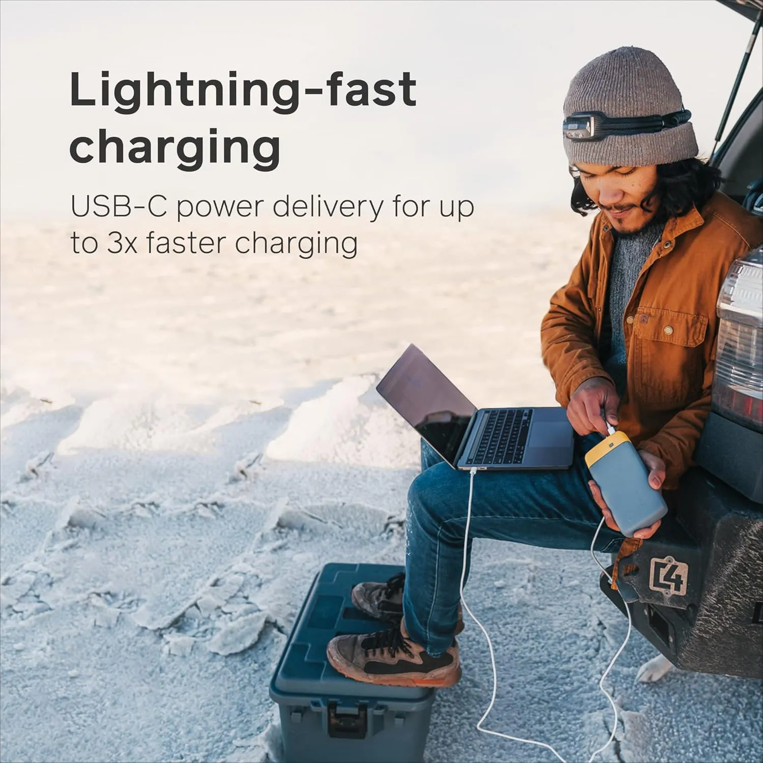BioLite, Charge 80 PD, 20,000 mAh Multiple Device Portable Power Bank, 18 W USB-C in/Out and USB-A Out