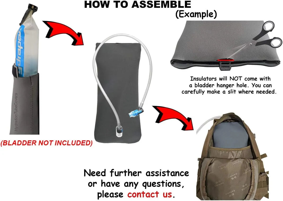 Bladder Insulators are Compatible with Hydrapak Water Bladder Reservoir