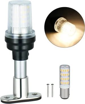 Boat Anchor Light Stern Light, DC12-24V 6 Inch LED Navigation Lamp Waterproof for Pontoon and Fishing Boat