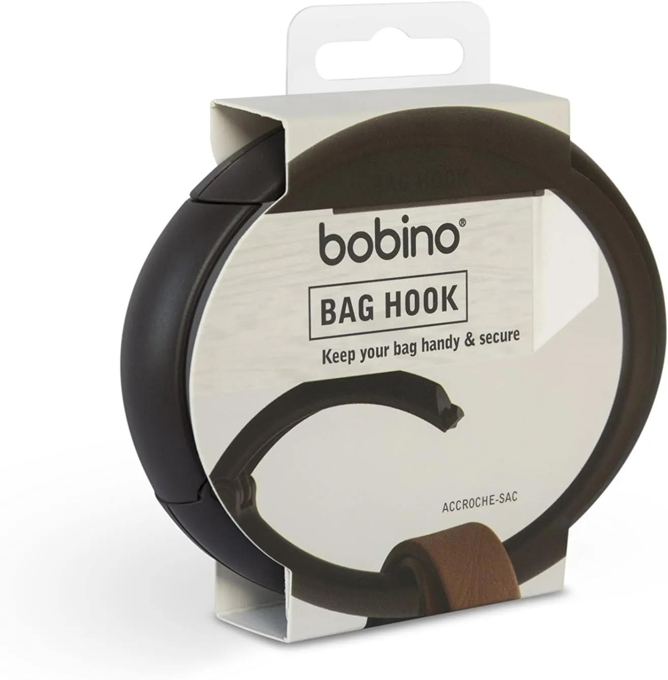 Bobino | Purse Hook | Bag Hook & Bag Holder For Table | Portable Purse Hanger | Purse Hook For Table & Purse Hook For Desk | Travel Luggage Hook | Purse Holder | Purse Accessories For Women | Charcoal