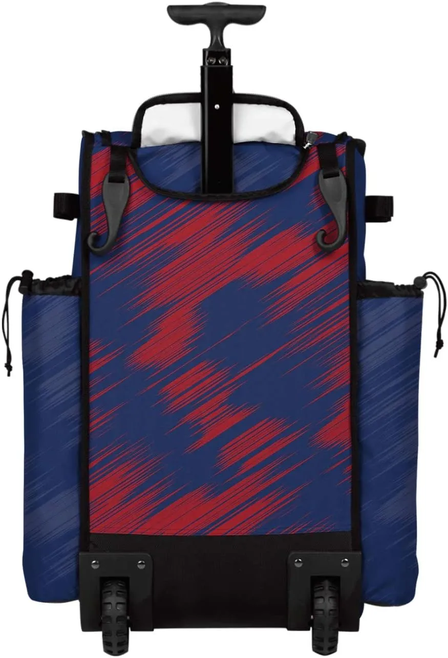 Boombah Rolling Superpack 2.0 Scratch Baseball/Softball Gear Bag - 23-1/2" x 13-1/2" x 9-1/2" - Multiple Colors - Telescopic Handle and Holds 4 Bats - Wheeled Version