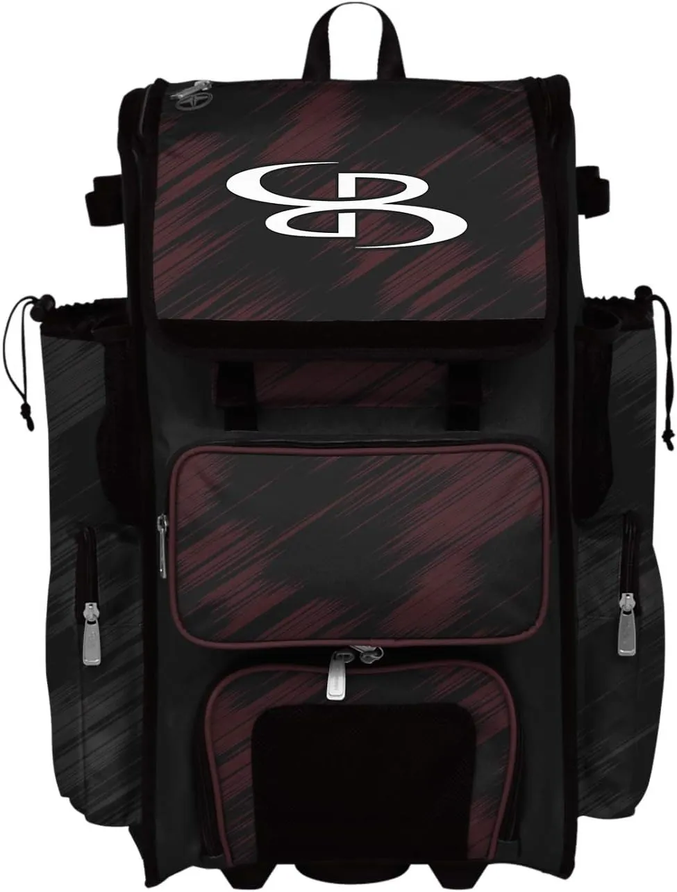 Boombah Rolling Superpack 2.0 Scratch Baseball/Softball Gear Bag - 23-1/2" x 13-1/2" x 9-1/2" - Multiple Colors - Telescopic Handle and Holds 4 Bats - Wheeled Version