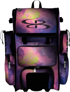 Boombah Superpack Hybrid Rolling Bat Bag - Wheeled & Backpack Version - Celestial Multi