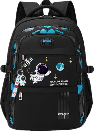 Boys Backpack Astronaut Sports Kids Backpack Space Schoolbag for Girls&Boys Elementary Student Bookbag